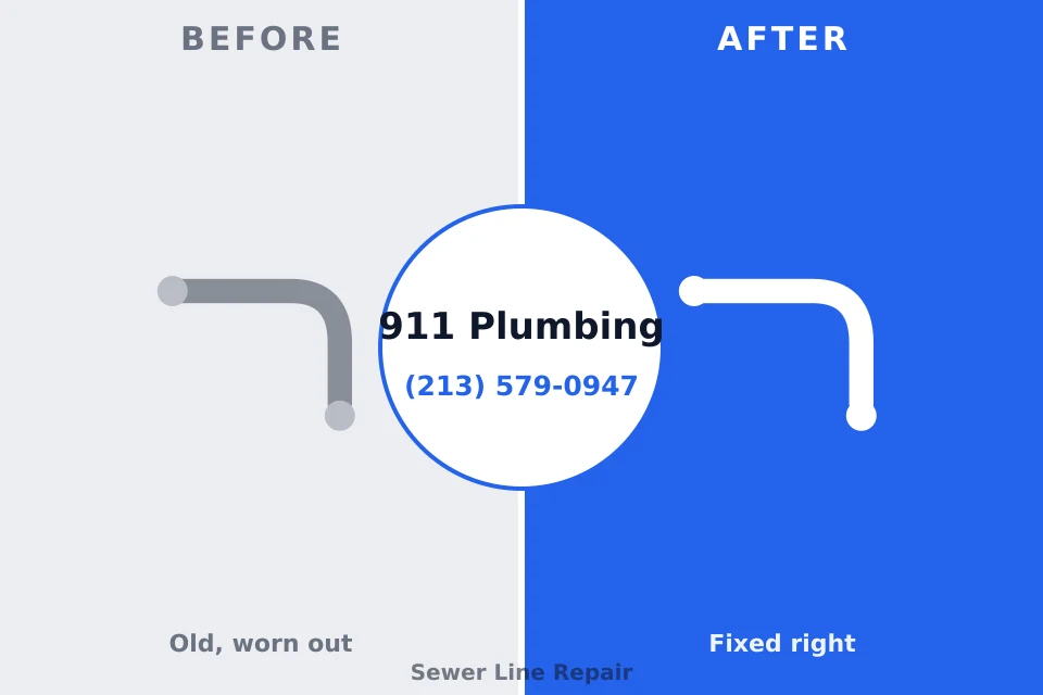 Before and after: plumbing repair Kentwood, LA